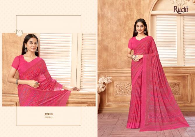 Star Chiffon 178 By Ruchi Daily Wear Chiffon Saree Suppliers In India